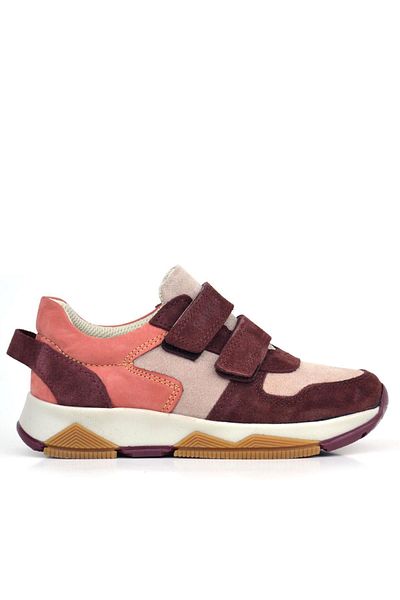 Rakerplus Pantofi sport pentru copii, din piele naturală, roșu claret