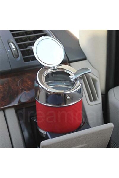 Dreamcar Metal Küllük Kırmızı Karbon Otomatik Kapaklı 0700903