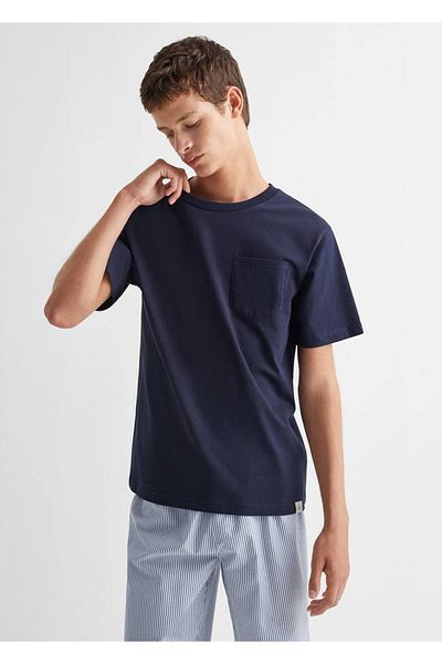 Mango Teen Komplet długiej piżamy w paski