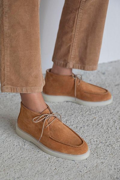 STRASWANS Zoe Women's Genuine Leather Suede Boots Tan