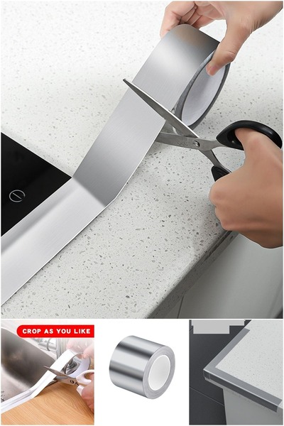 Sekiz8 Alüminyum Su Sızdırmaz Yanmaz Bant Ocak Lavabo ve Evye Kenarları İçin 5mx3cm