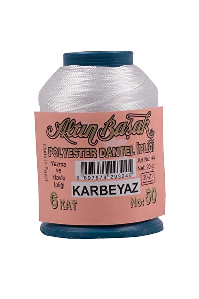 toyigoo Ață de broderie și dantelă Altınbaşak 20 gr - Royaleks - Culoare: Alb