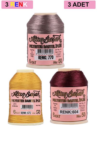 NEZADE STORE 3 Pieces of Gold Spike and Lace Rope 20 g - Royaleks - No: 672 - 604 - 770