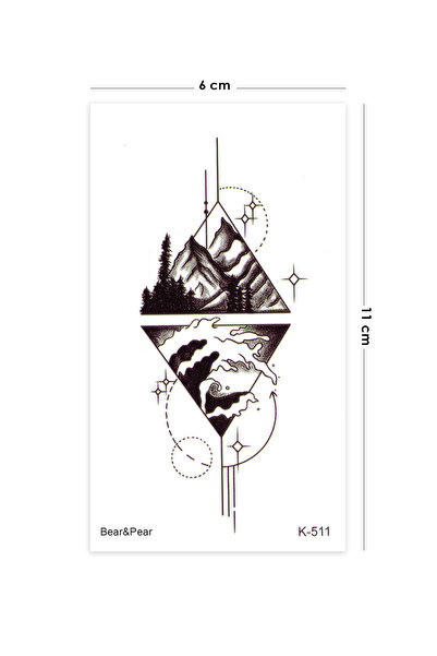 BP Tattoo Deniz Dalgası Minimal Geçici Dövme