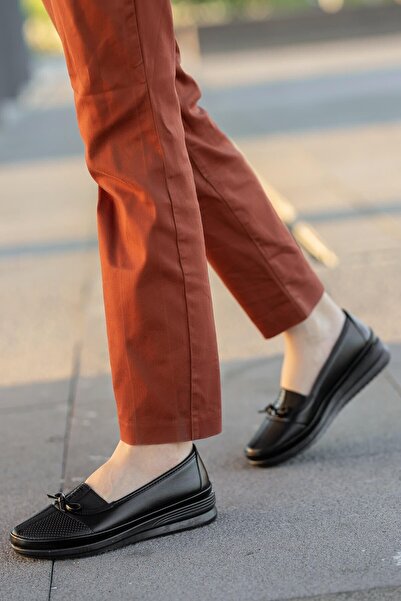 Ccway Protivklizna podloga Žene Baletanke CRNA KOŽA