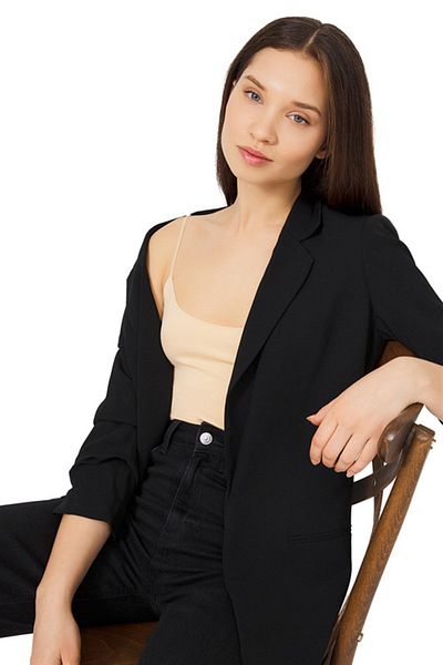 Cottonhill Γυναικείο μπουστάκι Crop με ρυθμιζόμενο δέρμα με λεπτές τιράντες