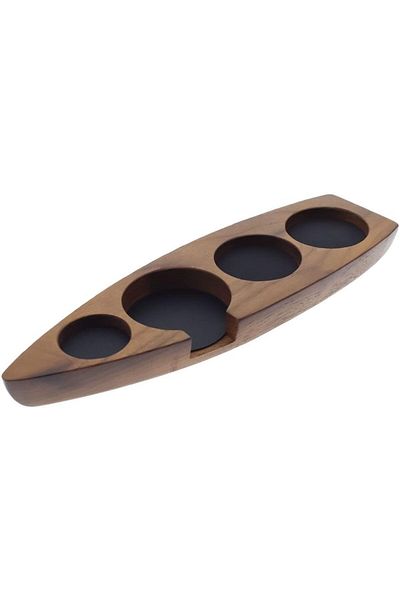 MIBRU Coffee wooden tamping base boat shape 51mm-54mm