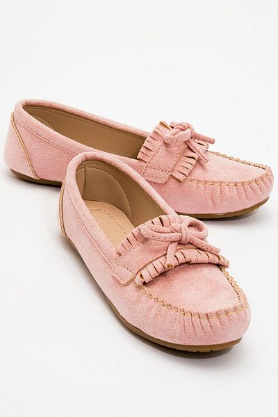 Ccway Balerini de damă cu ciucuri - POWDER SUEDE