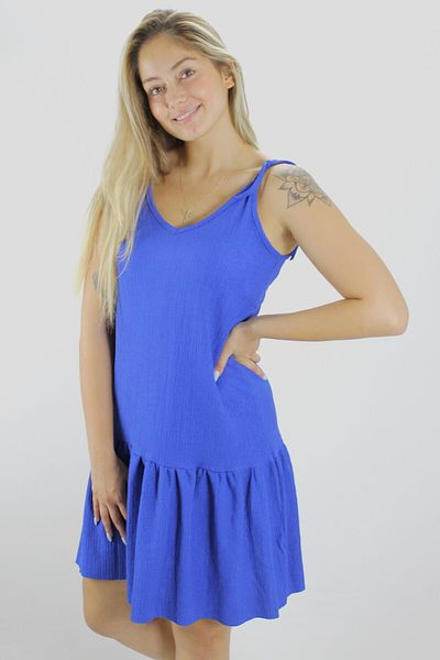 Lukas Rochie Crinkle cu bretele albastre - 1456.65