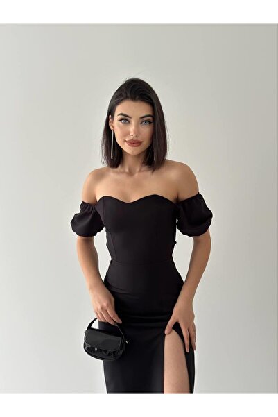 conconmoda Tasarım Selenyum Midi Atlas Elbise
