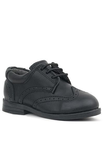 Rakerplus Baby Boy Black Titan Matte Lace-up Shoes