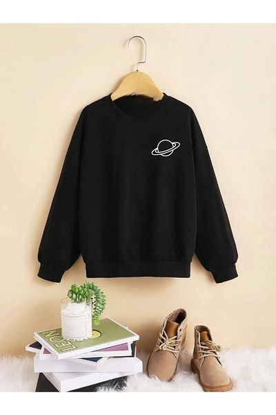 Pelna Children's Cotton Saturn Printed Sweatshirt
