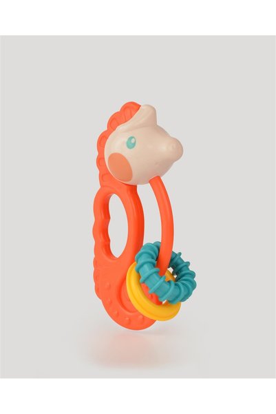 LETS BE CHILD Lc Seahorse Teether & Rattle-Orange