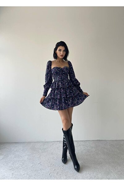 conconmoda Russo Gloplu Mini Elbise