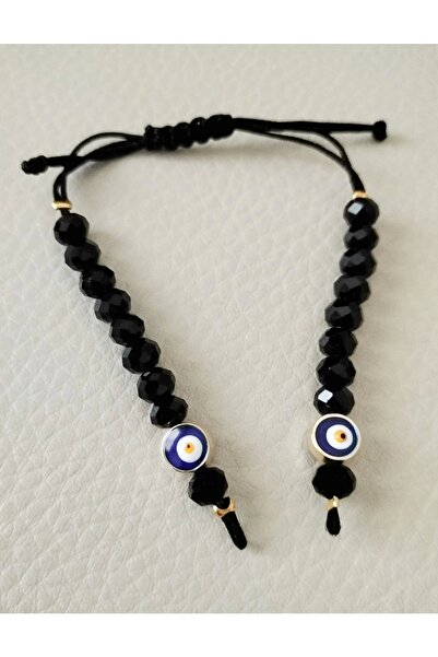 Arjew Çeyrek Gram Yarım Altın Takmaya Uygun Kristal Nazar Boncuklu Bileklik