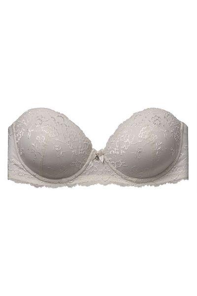Magic Form 2060 Lace Strapless Watery Bra - Ecru