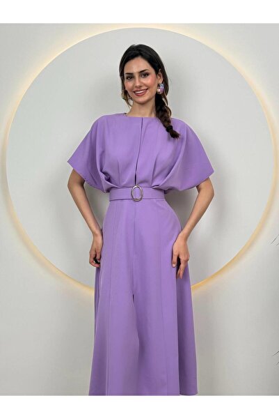 conconmoda Kemer Detaylı Anjeli Midi Elbise