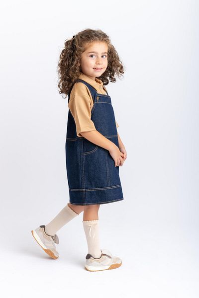 Oliven The Kid Rochie Blue Denim Gilet - Buzunar lateral
