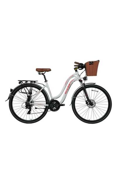 Bisan Ctx 6300 Şehir Bisikleti 460h Md 28 Jant 21 Vites Beyaz Kırmızı
