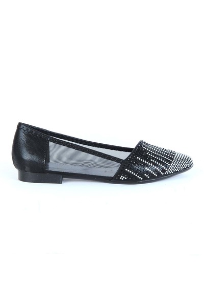 moda ayakkabım Moda Ayakkabı 254 Kadın Günlük Babet Ayakkabı - MDS00827-Siyah-36