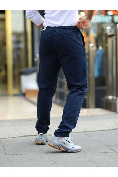 LTC Jeans Men's Navy Blue Elastic Waist Comfortable Jogger Pants