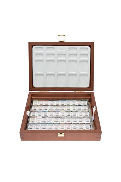 Schmincke Horadam Aquarell Ahşap Kutu Supergranulation 50'li Yarım Tablet 74450