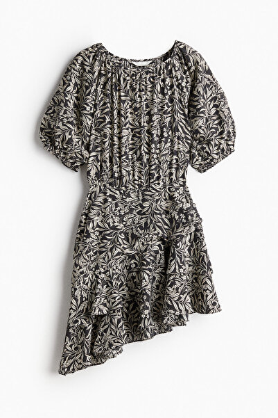 H&M Farbalalı Elbise