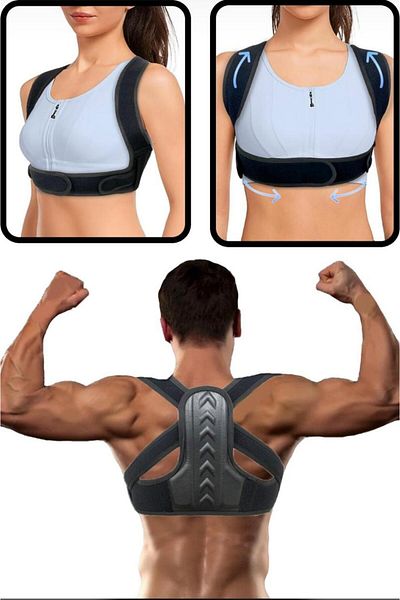 FDF STORE Unisex Medical Anti-Humpback Upright Posture Sports Corset - Thermoforming with Back and Shoulder Support
