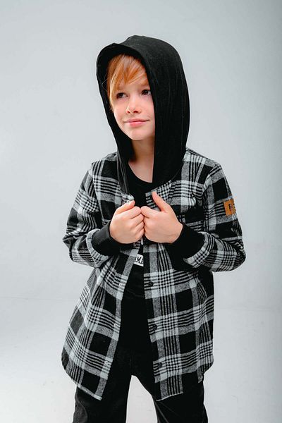 rg kidsstore Cămașă pentru copii în stil lumberjack - cu detaliu cu snap
