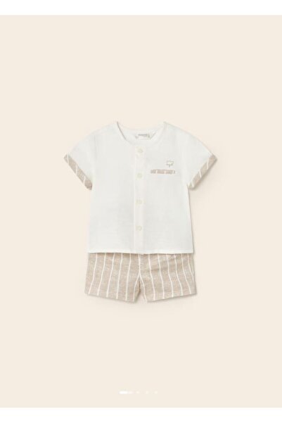 MAYORAL طقم شورت كتان للأطفال الأولاد مكون من قطعتين 1264