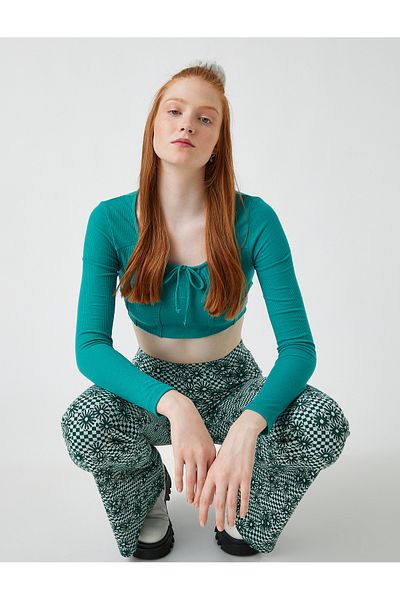 Koton Μακρυμάνικο T-Shirt Crop