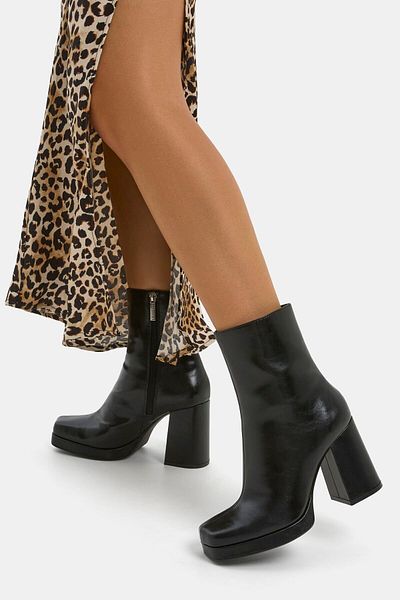 Bershka Ankle Boots with Platform Heels