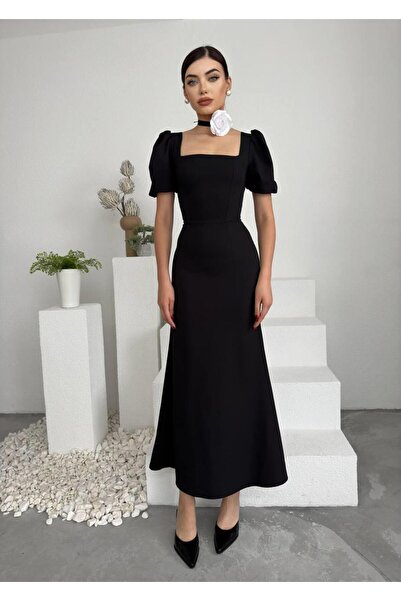 conconmoda Long Balloon Sleeve Maya Dress