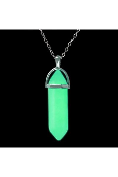 Alnis Atelier Glow in the Dark Fluorescent Natural Stone Necklace