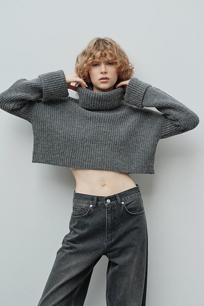 VATKALI Rollkragenpullover in Grau
