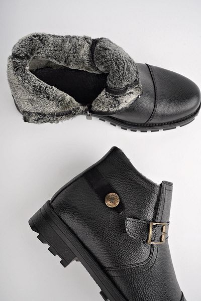 MUGGO RODRİGUEZ Garantierte, kältebeständige Herrenstiefel aus Pelz mit Reißverschluss