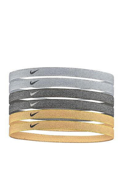 Nike Μεταλλική κορδέλα μαλλιών Swoosh Grey Training