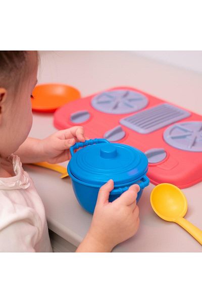 lets be child مجموعة ألعاب المطبخ Lc باللون الوردي الداكن - مع موقد