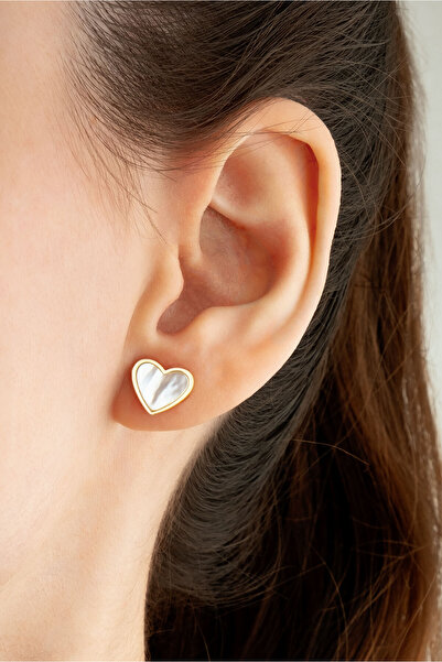 So CHIC... Saf Aşk 18 Ayar Sarı Altın Kaplama Gümüş Kalp Küpe