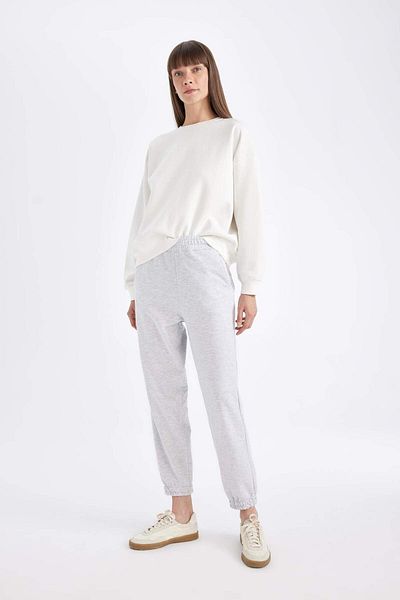 DeFacto Dfc - Pantaloni de sport de jogger de bază cu talie dreaptă și buzunare elastice