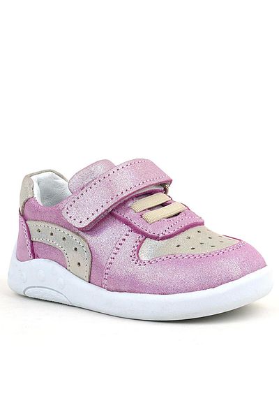 Rakerplus Genuine Leather Anatomical Pink Glitter Baby Sports Shoes