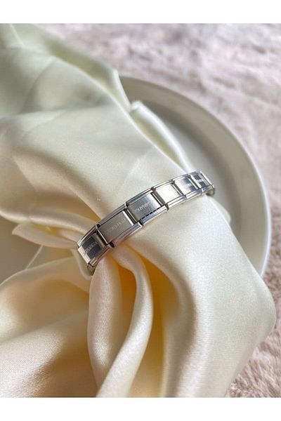 LEDA Italian Charm Silver Color Model Steel Bracelet