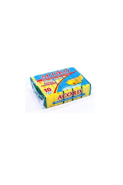 Royaleks Economic Package - 10 Pieces of Corrugated Dish Sponges, 2 Pieces of Dish Wire Gift