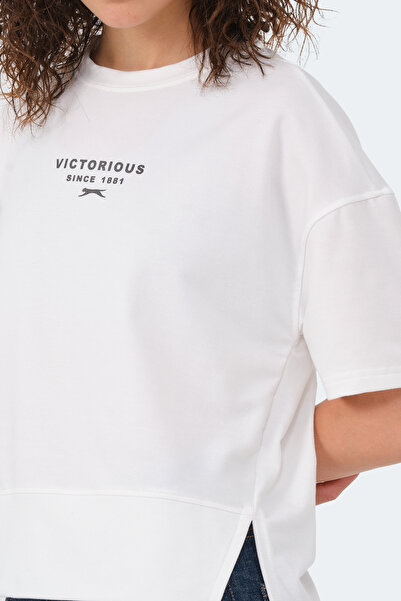 Slazenger Γυναικείο μπλουζάκι VILLAGE Oversize Ecru