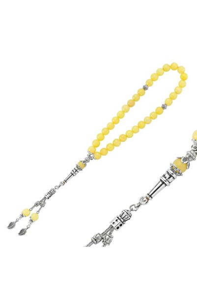 Generic Brand Natural Stone Metal Tasseled Jade Stone Rosary