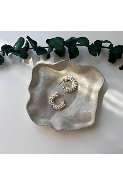 Alice İsstanbul Soft Renkli Boncuklu Halka Küpe