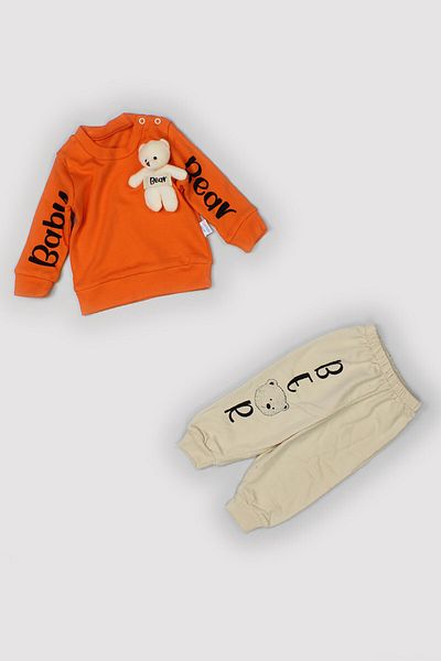 Peki Baby Buy 5 Pay 4 Newborn Child Interlock Cotton Narrow Slip Bear Printed Teddy Bear Figure Set 13887