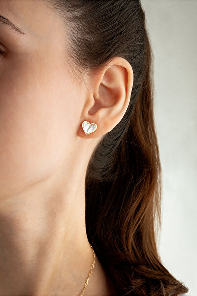 So CHIC... Saf Aşk 18 Ayar Sarı Altın Kaplama Gümüş Kalp Küpe