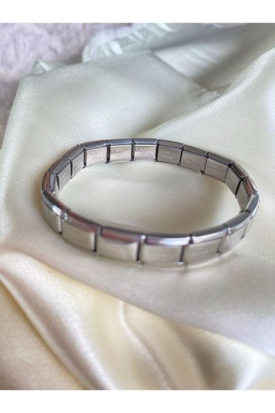 LEDA Italian Charm Silver Color Model Steel Bracelet