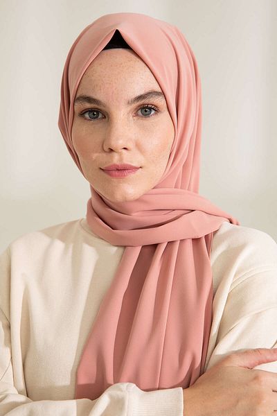 PURESCARFS Soft Rose Dried Medina Silk Shawl